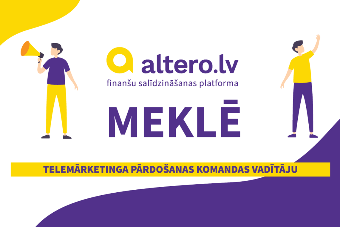 Pieteikšanās slēgta. Vakance - TELEMĀRKETINGA PĀRDOŠANAS KOMANDAS VADĪTĀJS/-A