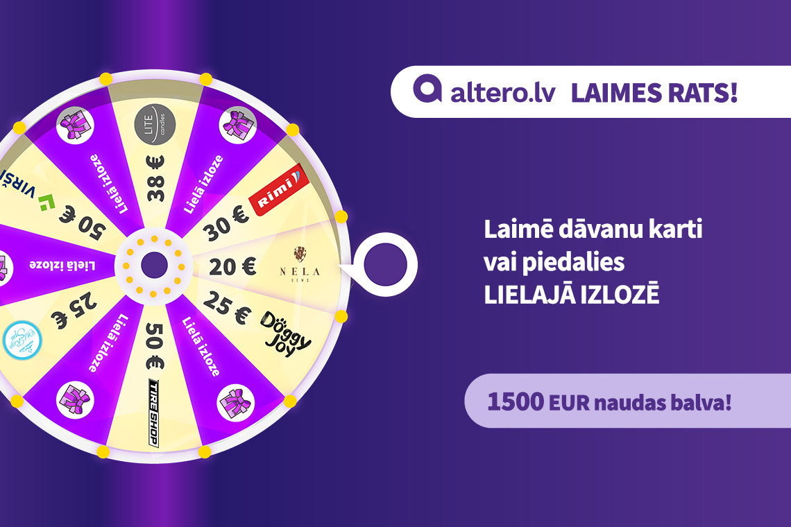 Izloze noslēgusies. Iegriez Laimes ratu un LAIMĒ!