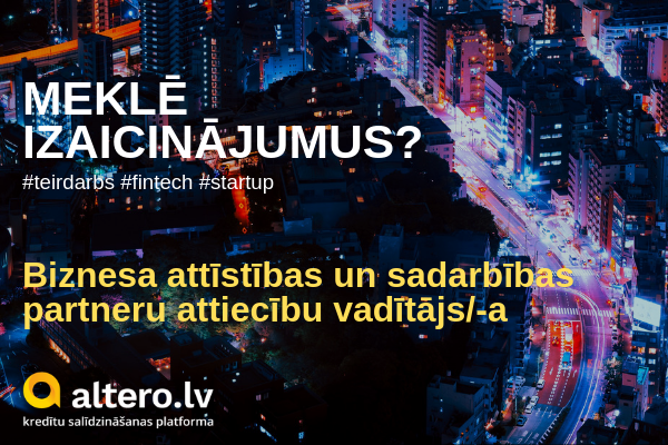Pieteikšanās slēgta.Vakance Biznesa attīstības un sadarbības partneru attiecību vadītājs/-a